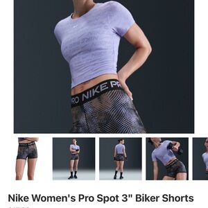 Nike Women's Black and Gray Pro Bike Shorts